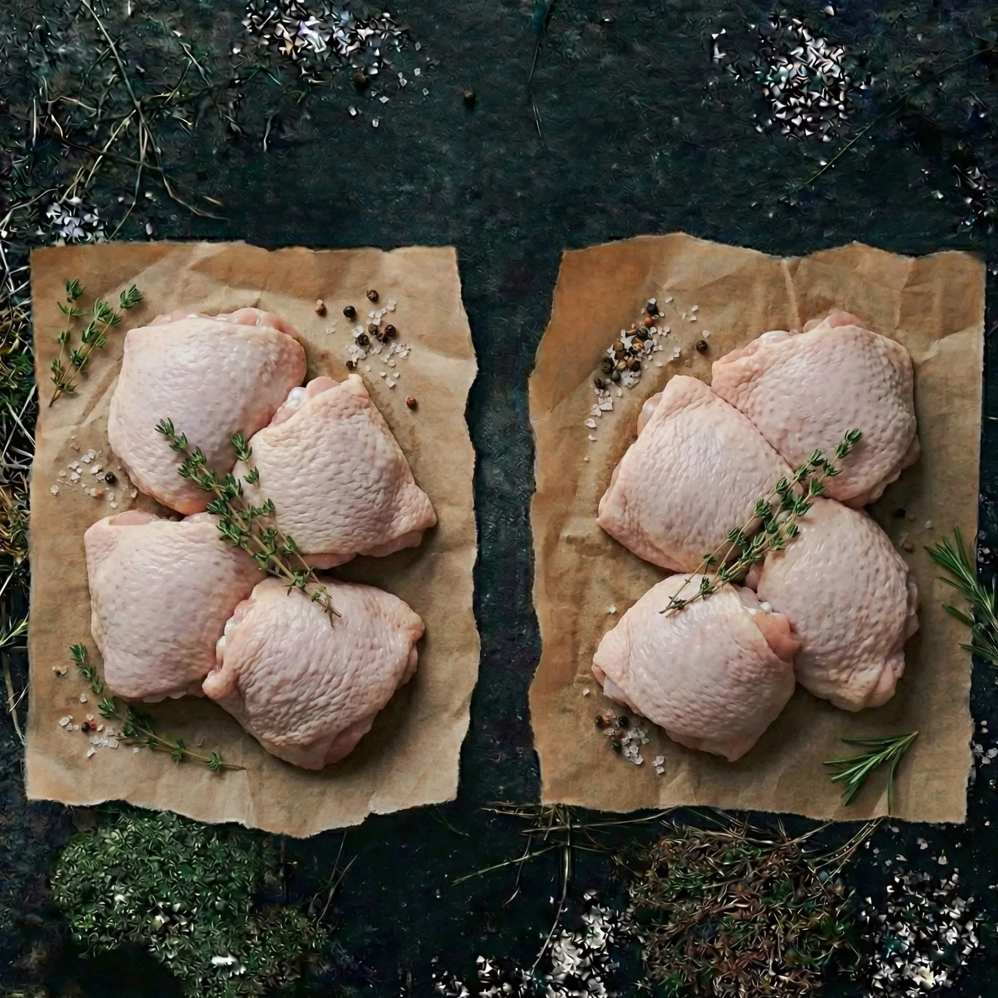 Chicken Thighs - Pasture Raised, 2 x 1kg+ (Bone Out)