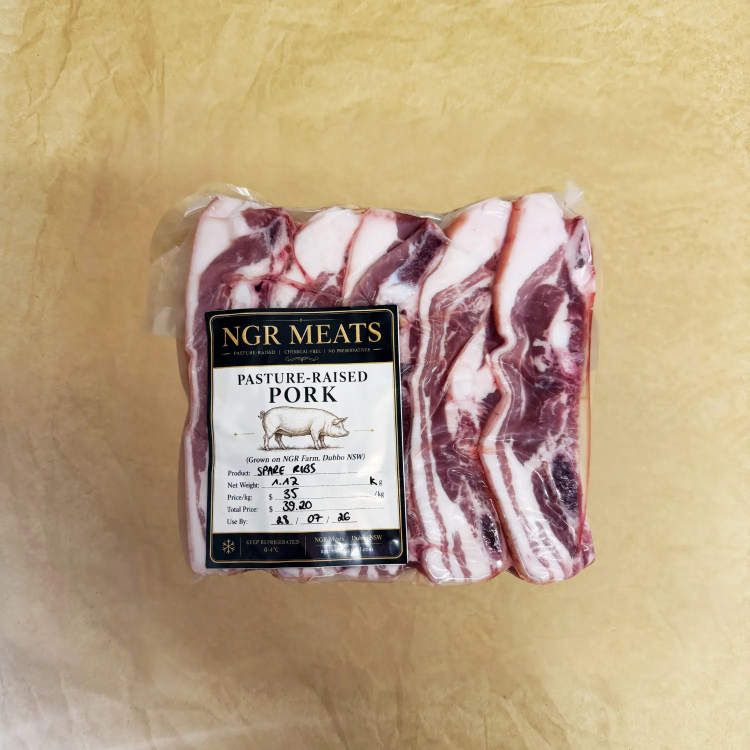 Pasture Raised Berkshire Pork Spare Ribs
