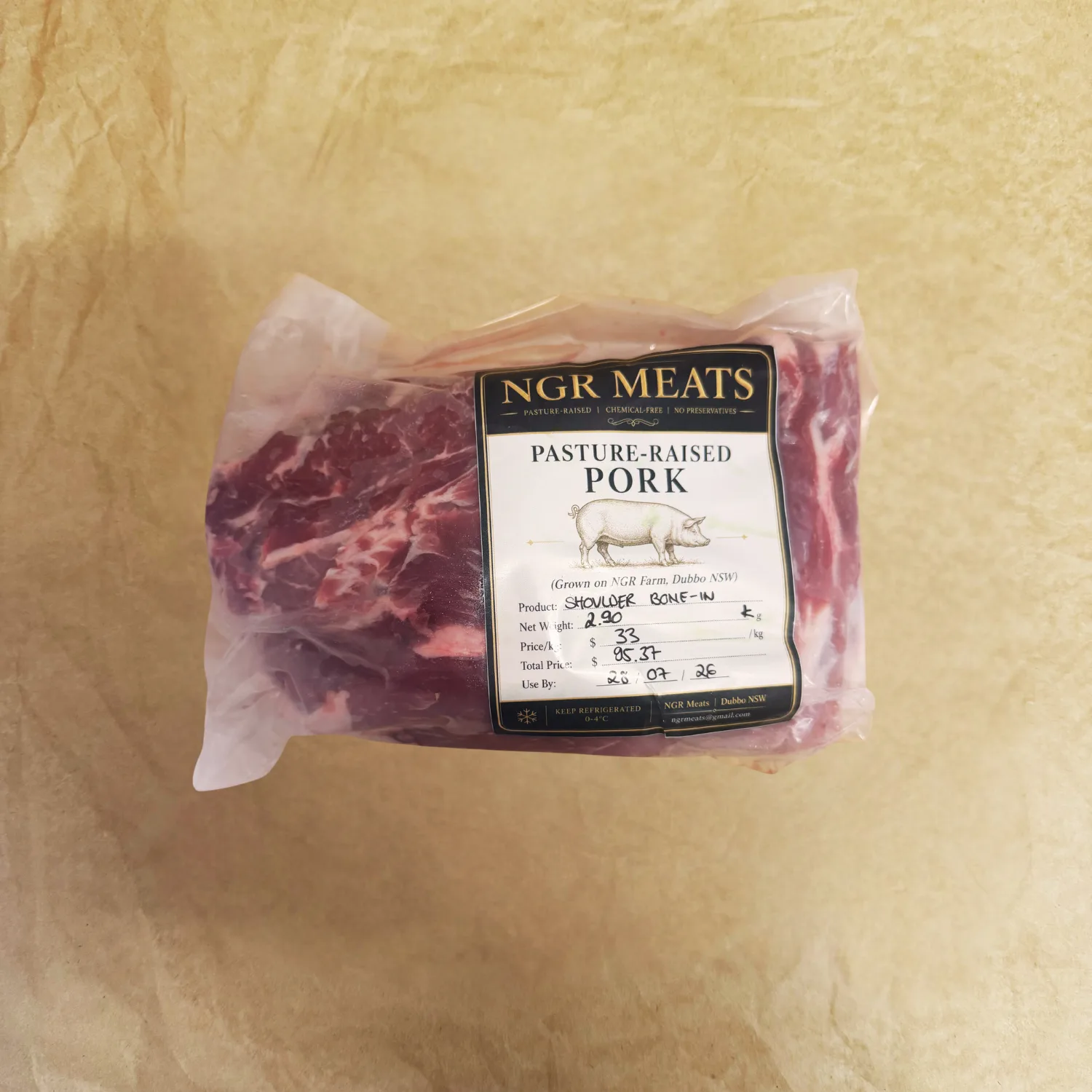 Pasture Raised Berkshire Pork Shoulder (Bone In)