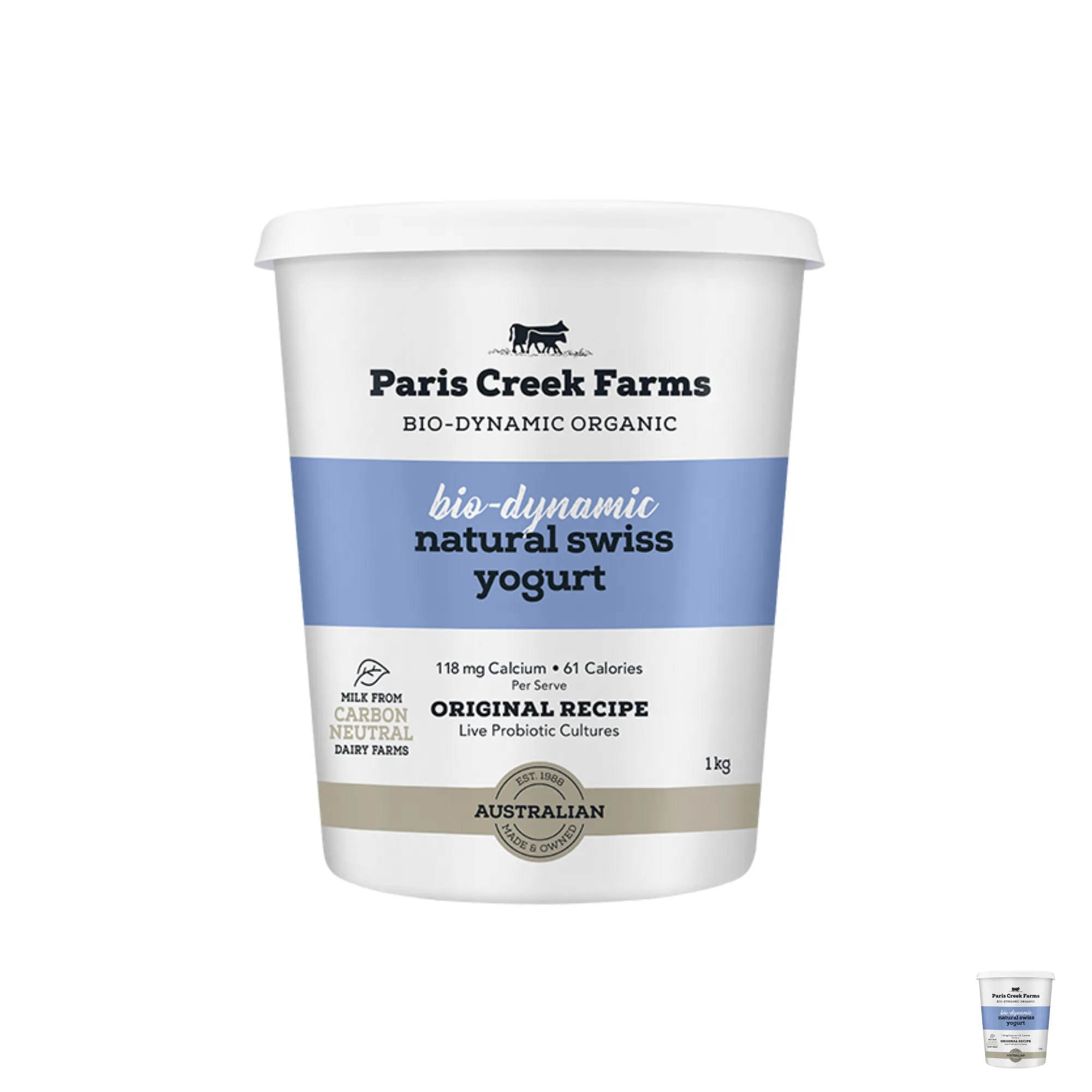 Natural Yoghurt - Bio-Dynamic Swiss, 1kg