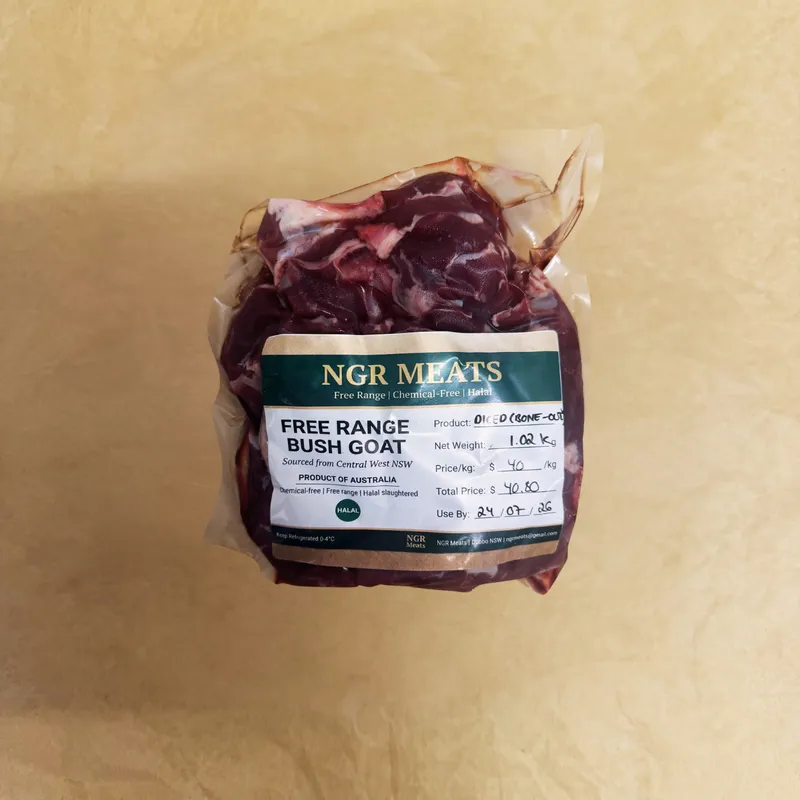 Wild Bush Goat Diced (Bone Out)