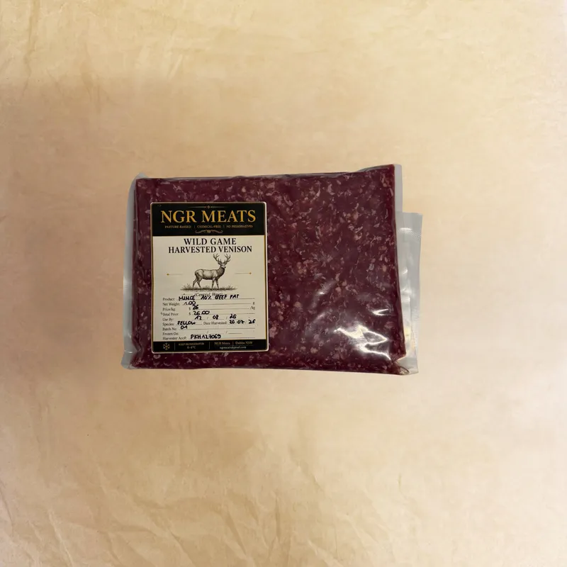 Wild Venison Mince 90/10 Wagyu Beef Fat