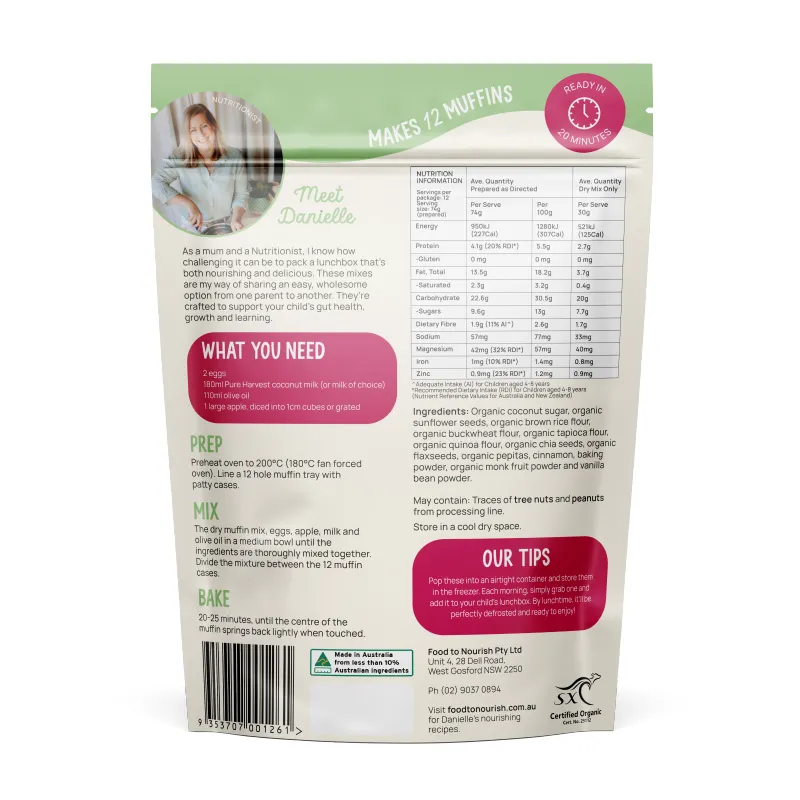 Lunchbox Baking Mix - Apple Muffin - alternate