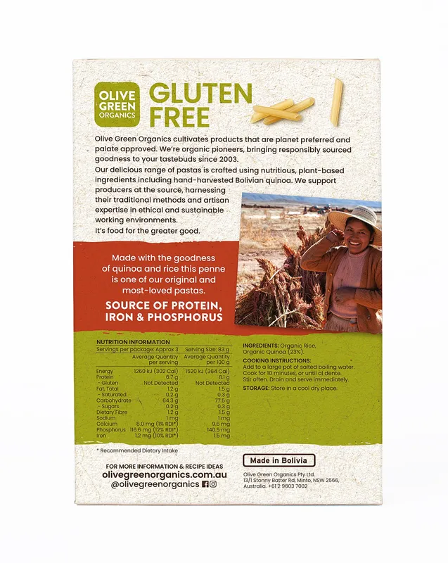 Organic Gluten Free Pasta Penne - Quinoa & Rice - alternate