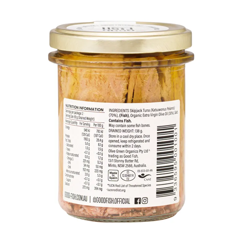 Wild Caught Tuna in Organic EVOO Jar - alternate