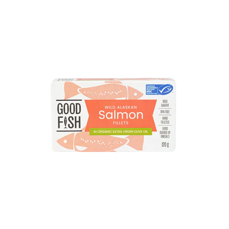 Wild Caught Salmon in Organic EVOO Tin