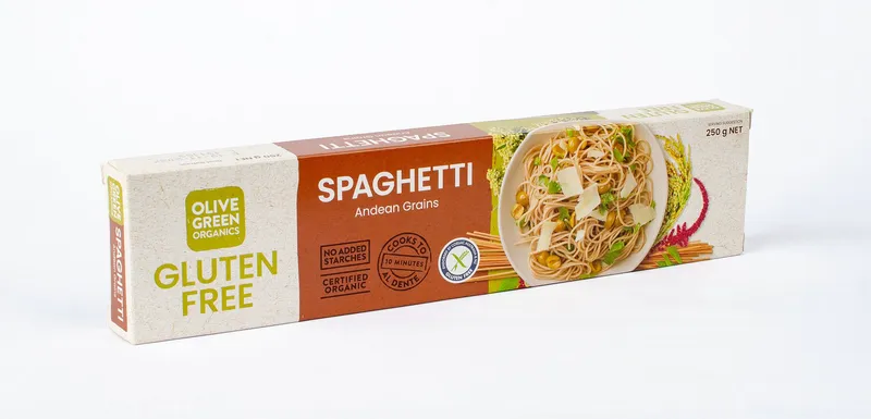Olive Green Org 3 Grain Org GF Pasta Spaghetti 250g