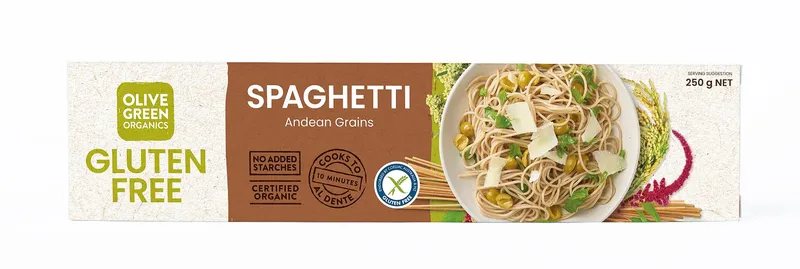 Olive Green Org 3 Grain Org GF Pasta Spaghetti 250g - alternate